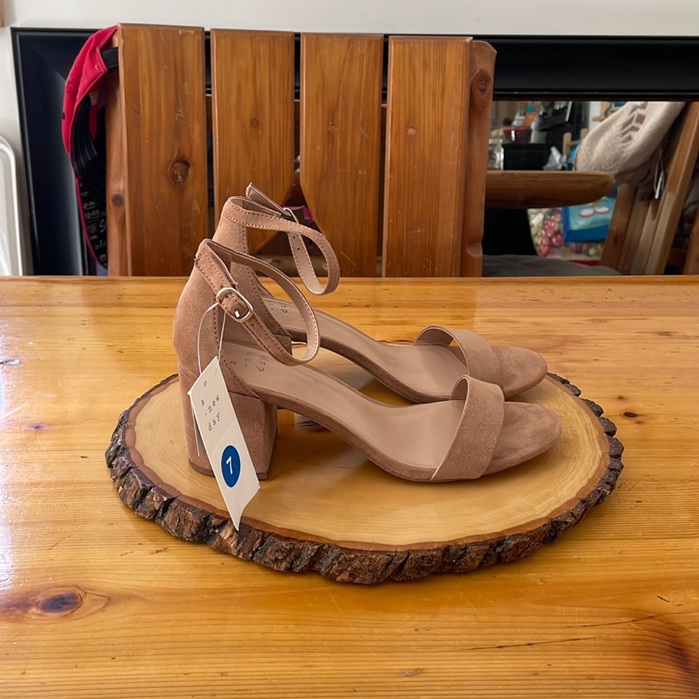 NWT- Target Nude Heeled Sandals